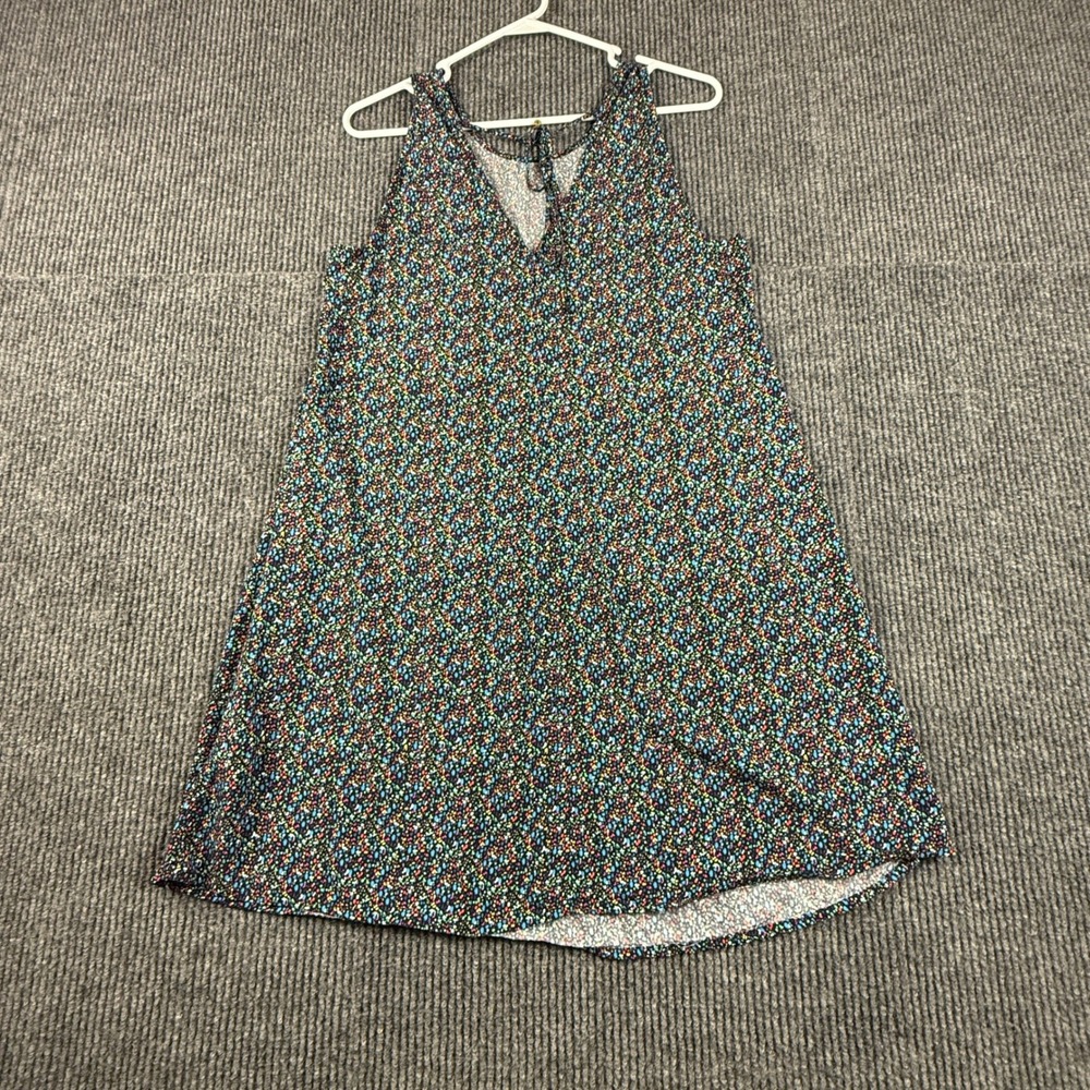 Gap Womens Sleeveless Swing Tank Dress XS Black Multicolor Print 718753-00 Mini - Picture 2 of 10